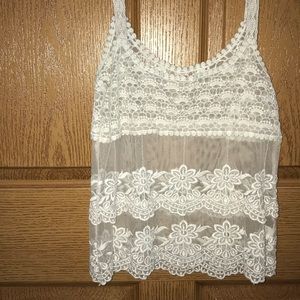 Cute white lace top